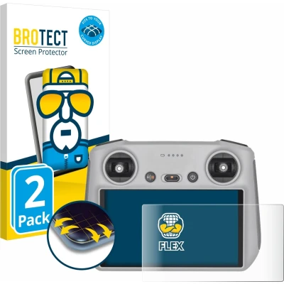 Afbeelding van BROTECT Screenprotector voor DJI RC Controller Folie Beschermfolie transparant volledig dekking (2 Stuks)