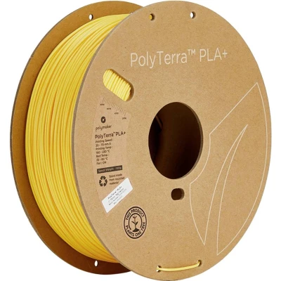 Afbeelding van Polymaker PolyTerra PLA+ filament Yellow 1.75 mm 1KG
