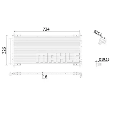 Afbeelding van Mahle Original Airco condensor AC 904 000S
