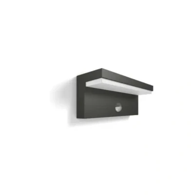 Afbeelding van Philips Bustan buitenwandlamp met sensor antraciet