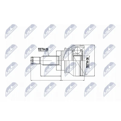 Afbeelding van NTY NPZ CH 003 Homokineet Wielzijde