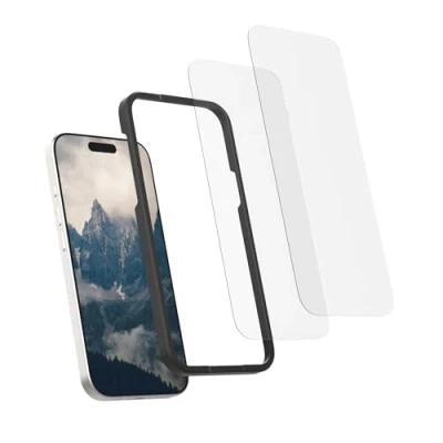 Afbeelding van Rokform Screenprotector compatibel met de iPhone 16 Pro Max, Active Touch, Shatter Proof, High Definition, hoesvriendelijk, gehard glas Screen Protector 2 Pack (transparant)