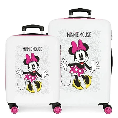 Afbeelding van Disney Mickey Enjoy the Day Cabin Koffer, Wit, 55/68 cms, Trolleys instellen