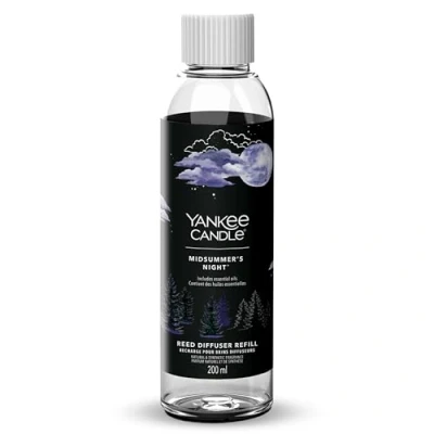 Afbeelding van Navulverpakking Yankee Candle Signature diffuser, Midsummer&#039;s Night, 200 ml, tot 12 weken geur, perfect cadeau voor vrouwen