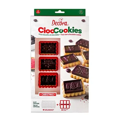 Afbeelding van DECORA 0255157 2 delige set voor koekjes en chocolade, kerstmis