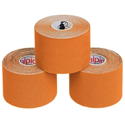 Afbeelding van ALPIDEX Kinesiologie Tape 1/3/ 6/12 rollen Veel kleuren 5 m x cm Toepassingsfolder Elastisch Waterdicht Huidvriendelijk Fysio Spier Set, Kleur:Oranje, Aantal stuks:3