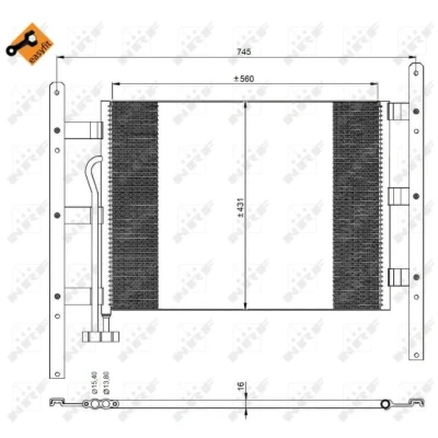 Afbeelding van NRF Airco condensor 35329