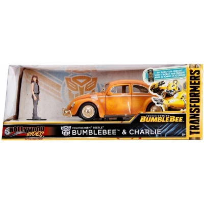 Afbeelding van Volkswagen Beetle Transformers Bumblebee &amp; Charlie Jada 1:24