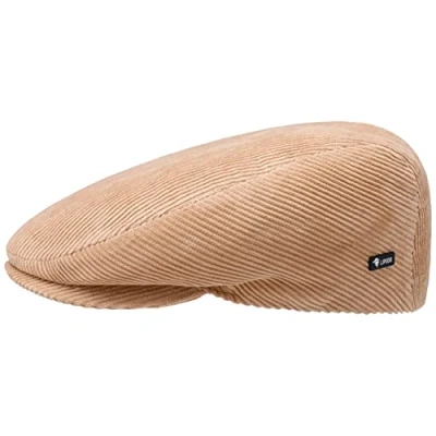 Afbeelding van Lipodo Kinder Cordial Flat Cap Kinderen Made in Italy ribmuts rip pet met klep voering voor Zomer/Winter 51 cm beige