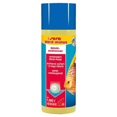 Afbeelding van SERA 32300 nitriet minus ML verwijdert onmiddellijk de hoeveelheid van 1 tot 5 MG/l water uit het aquarium.