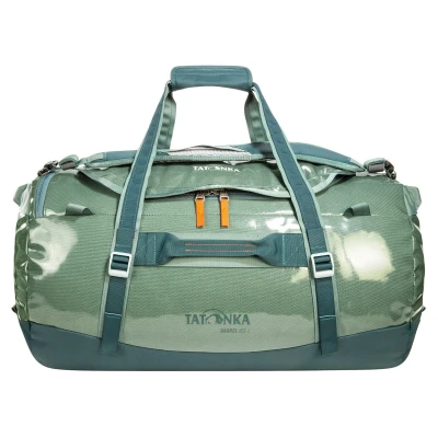 Afbeelding van Tatonka Barrel 65L Waterdichte reistas met rugzakfunctie, grote opening, gevoerde bodem en afsluitbare ritssluiting, Sage Green, 65 Liter, Robuuste opbergbare rugzak schouderbanden