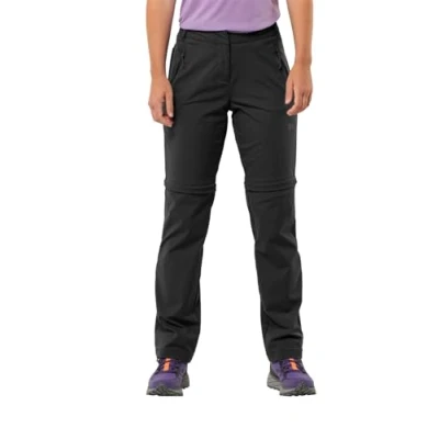 Afbeelding van Jack Wolfskin Glastal Zip Off Pants W Trekkingbroek, Softshell, Zwart, 22 Dames,