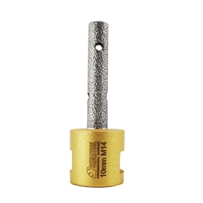 Afbeelding van SHDIATOOL Diamond Finger bit Milling M14 Thread Vacuum Brazed Enlarging and Shaping Round Bevel Existing Holes in Porcelain Hard Ceramic Marble Granite Diameter 10mm