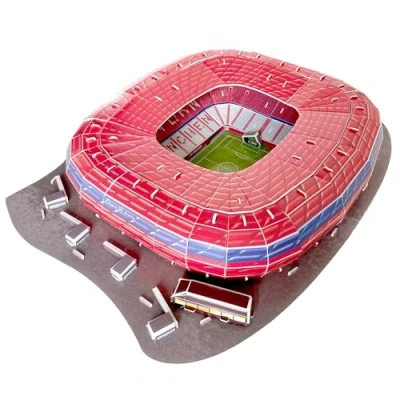 Afbeelding van Habarri Allianz Arena Stadion 3D puzzel, puzzelstadion, voetbalstadion voor kinderen en volwassenen, model van een voetbalstadion, modelbouw, 63 elementen