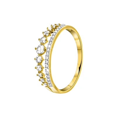 Afbeelding van Lucardi Ring goud / zilver