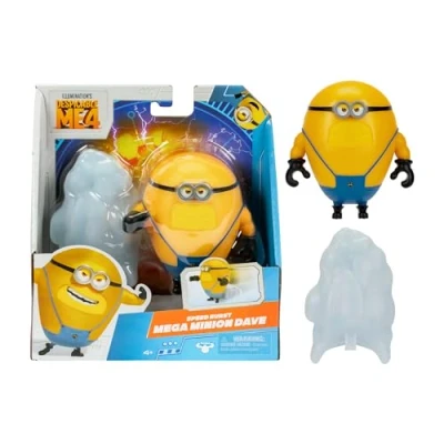 Afbeelding van Famosa DM4 Despicable Me 4, Minion Dave actiefiguur, inclusief unieke accessoires, grootte 10,2 cm, leeftijd 3 jaar, (MN404010)