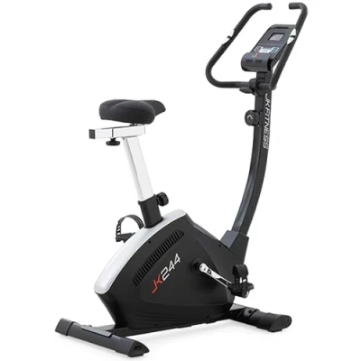 Afbeelding van JK FITNESS Magnetische hometrainer 244, vliegwiel 9 kg, 8 weerstandsniveaus, fitnessbike met Zwift en Kinomap app, ergonomisch zadel, verstelbaar, antislip pedalen, lcd display telefoonhouder