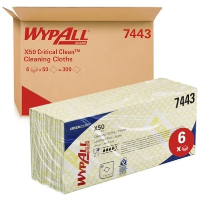 Afbeelding van WypAll 7433 sopdoek X50 Hydroknit 1 laags geel 41,6x24,5cm