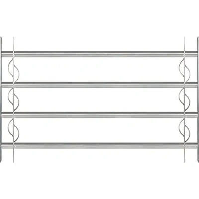 Afbeelding van Alberts 563608 Raamhekwerk Secorino Style uittrekbaar voor ramen buiten inbraakbeveiligingsrooster elektrolytisch blauw verzinkt 300 x 1000 1500 mm