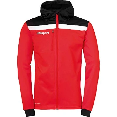 Afbeelding van uhlsport Sweater met rits, Maat: XXL, Rot/schwarz/weiß