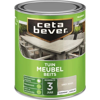 Afbeelding van cetabever transparante tuinmeubelbeits grey wash 0.75 ltr