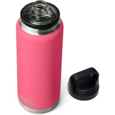 Afbeelding van YETI Rambler Bottle Chug, Vacuum Insulated Stainless Steel with Chug Cap, Tropical Pink, 36 oz (1065 ml)