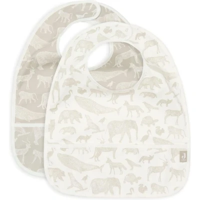 Afbeelding van Jollein Animals Nougat 2 pack Waterproof Slabber 029 864 67044