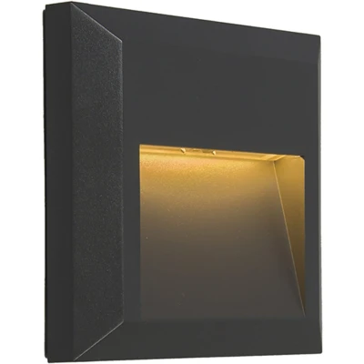 Afbeelding van QAZQA gem Moderne LED Wandlamp voor buiten 1 lichts D 30 mm Donkergrijs Buitenverlichting