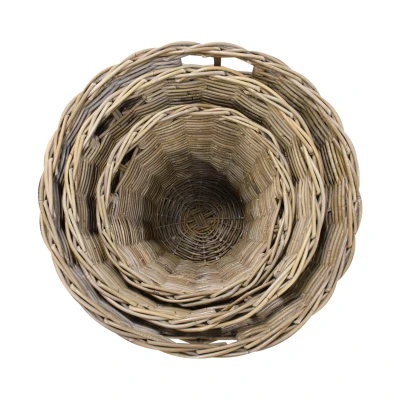 Afbeelding van Cai mandenset 40x40xH45 cm, 50x50xH50 cm en 60x60xH55