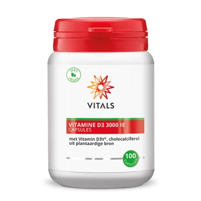 Afbeelding van Vitals Vitamine D3 3000 IE Capsules