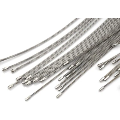 Afbeelding van New Age Devi Sleutelhanger Staal 10 stuks 20 cm lang Staaldraad Sleutelring Broek RVS