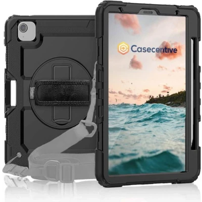 Afbeelding van Casecentive Handstrap Pro Hardcase met handvat iPad Air 10.9 2020 / 2022 zwart