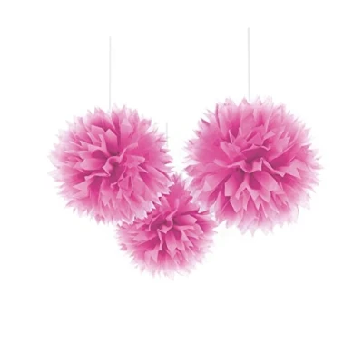 Afbeelding van Pompom roze 3 stuks