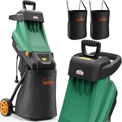 Afbeelding van Gardebruk Hakselaar Compact 2x 50L Zak 2400W Elektrisch Groen