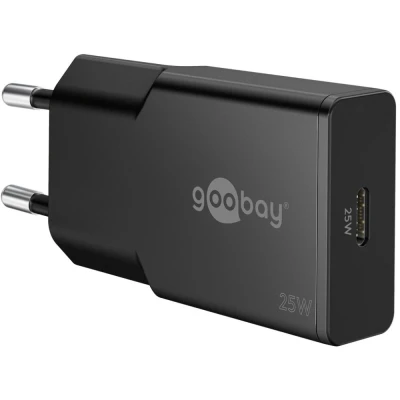 Afbeelding van Goobay USB C™ PD GaN Fast Charger Slim (25 W) black
