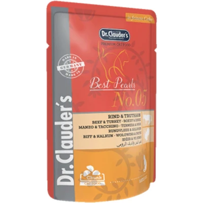 Afbeelding van Dr Clauder&#039;s kat 20x100g verse zakjes rund &amp; kalkoen