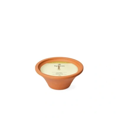 Afbeelding van SPAAS Citronella tuinkaars in terracotta schaal, ± 6 uur geel