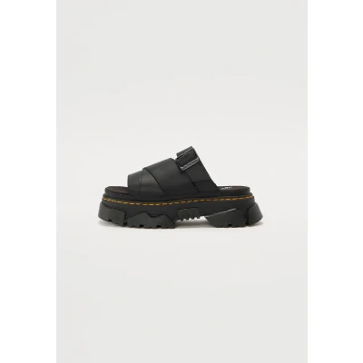 Afbeelding van Dr. Martens Mattison Slide Sandalen met plateauzool, Dames, Maat: 38, Black athena Leer