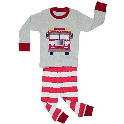 Afbeelding van Elowel Jongens Brandweerwagen Pyjama set 100% katoen (maat 128/8 jaar)