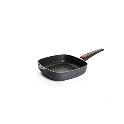 Afbeelding van Woll Diamond Lite gietijzeren pan vierhoekig, 24 x cm, 6,5 cm hoog, met afneembare steel geschikt voor ceran, gas, elektrisch, halogeen behalve inductie