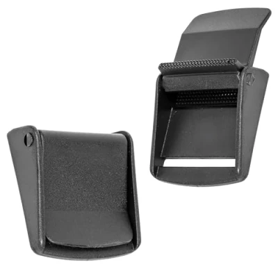 Afbeelding van Klemgespen voor 20 mm brede riembanden, 4 stuks, in zwart, van hard plastic, klemsluitgespen, vervangende klemsluiting, reparatie gesp, riemgesp, riemdoorlaat klemmen