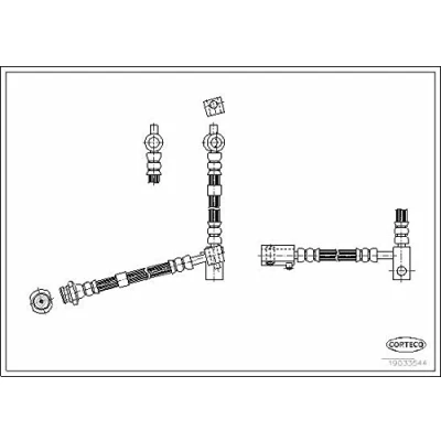 Afbeelding van CORTECO 19033544 Remslang Vooras links 272mm