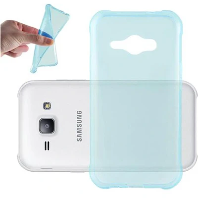 Afbeelding van Cadorabo Hoesje geschikt voor Samsung Galaxy J1 ACE in TRANSPARANT BLAUW Beschermhoes gemaakt van flexibel TPU Silicone Case Cover