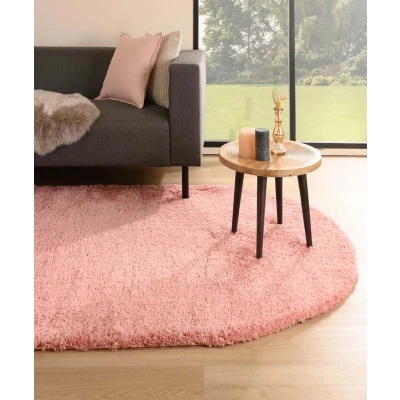 Afbeelding van Ovaal Hoogpolig Vloerkleed Cozy Shaggy Roze 240x340 Cm