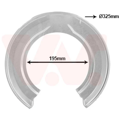 Afbeelding van VAN WEZEL 2568373 Stofplaat remschijf Achteras HONDA: CR V III (RE) 2.4 4WD, 2.0 i Vtec 2.2 CTDi 2.4, DTEC 4WD