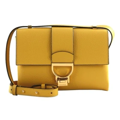 Afbeelding van COCCINELLE Leren Schoudertas Arlettis Handbag Soleado Geel