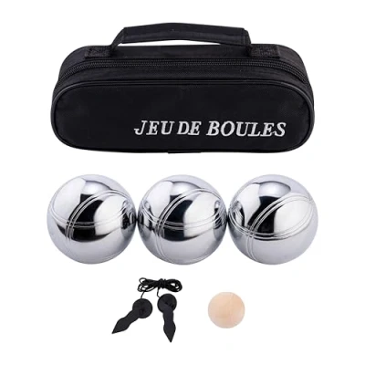 Afbeelding van Jeu de Boules set 3 ballen/1 but in draagtas