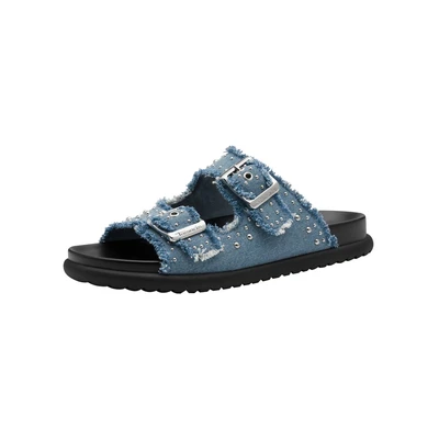 Afbeelding van Tamaris Muiltjes blauw denim / zilver