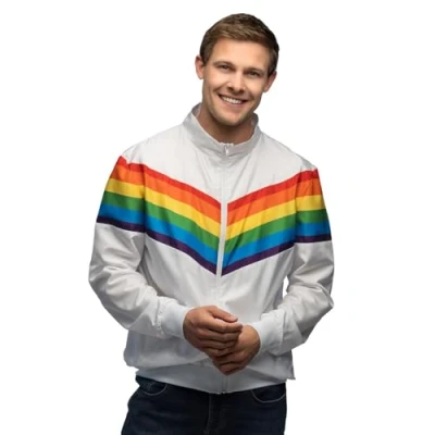 Afbeelding van Boland Trainingsjasje Vintage Rainbow dude (XXL) Volwassenen Pride Regenboog