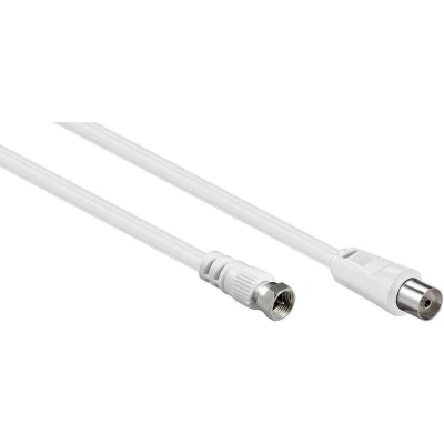 Afbeelding van F (m) Coax IEC (v) coaxkabel / wit 7,5 meter